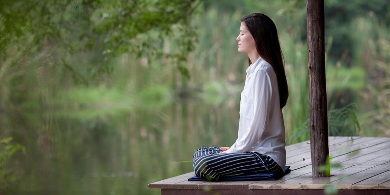woman meditating 